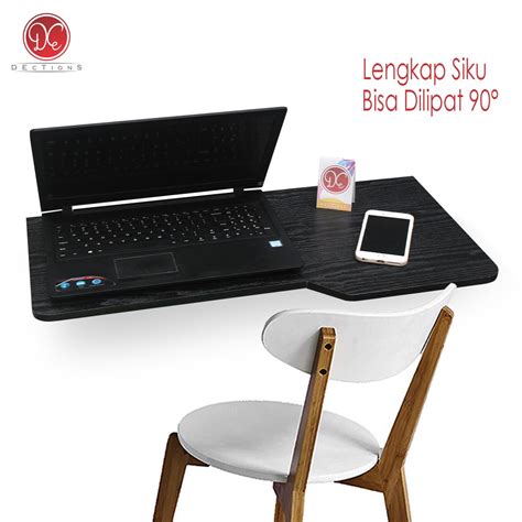 Jual DEcTionS Meja Lipat Dinding Tempel Laptop 70x35cm Meja Belajar