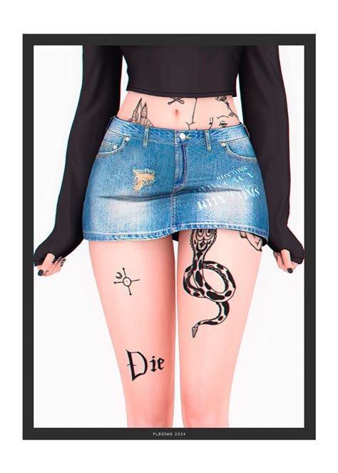 Preview Doll Denim Skirt Plbsims In 2024 Sims 4 Sims 4 Clothing