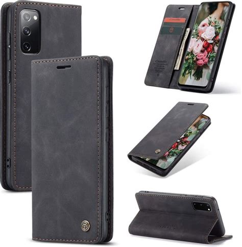 Casemania Hoesje Geschikt Voor Samsung Galaxy S20 Fe Vintage Zwart Portemonnee Book Case Bol