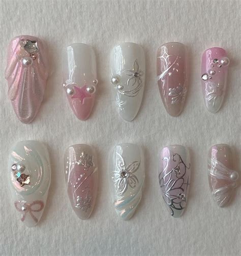 Press On Nails Nail Design Art On Instagram Custom Pink Bali