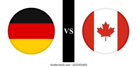 Concept Germany Vs Canada Flags German Stock Vector (Royalty Free) 2227425403 | Shutterstock