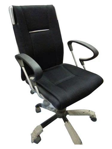 Mid Back Black Rexine Boss Office Chair Fixed Arm At Rs In