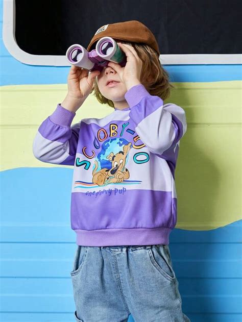 SCOOBY DOO X SHEIN SHEIN Kids QTFun Jeune Garçon Sweat Shirt À Capuche