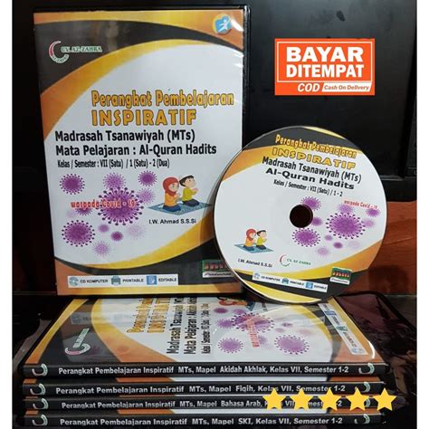 Jual CD RPP 1 Lembar MTs Kelas 7 VII Mapel FIQIH Revisi Terbaru