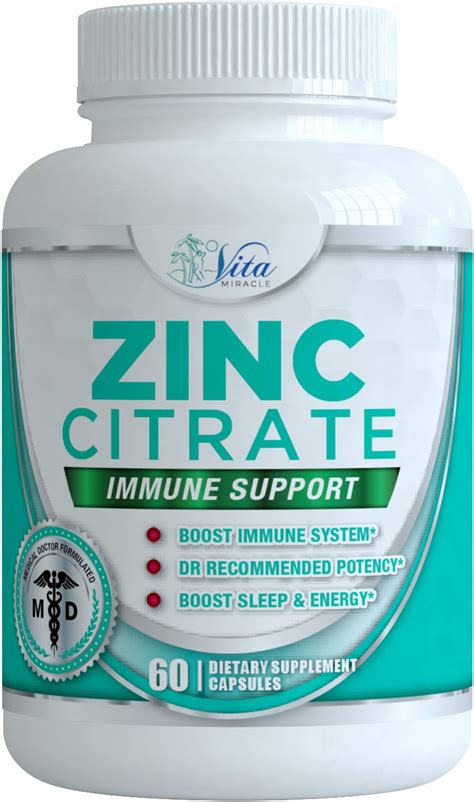 Zinc Citrate 30mg Supplement - Immune Support for Adults Kids Safe ...