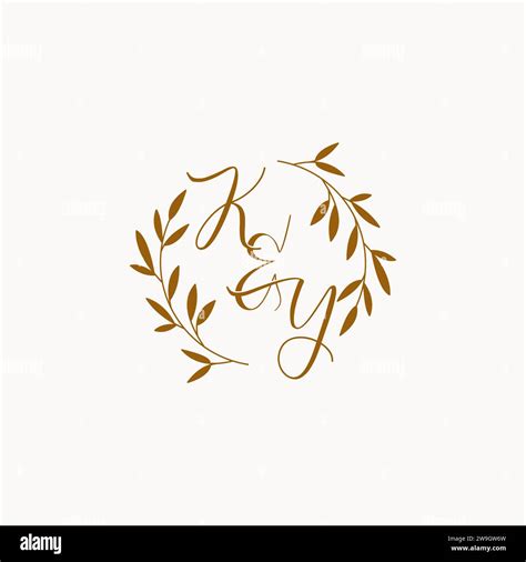 Ky Initial Wedding Monogram Logo Design Stock Vector Image Art Alamy