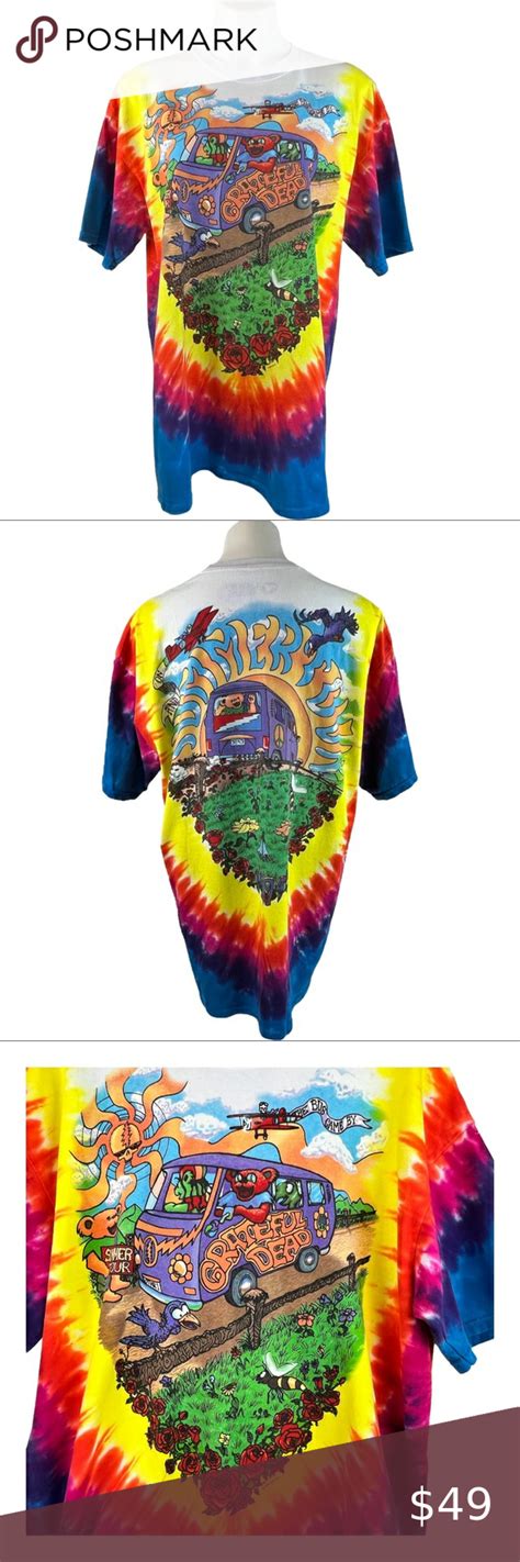 Grateful Dead Vw Bus Dancing Bear Tie Dyed Tee T Shirt Xl 1994 Y2k