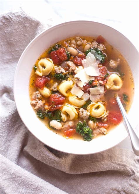 Italian Sausage Soup With Tortellini And Kale Inquiring Chef