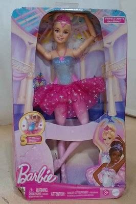 NEW Barbie Doll Blonde Ballerina Doll Magical Light Up Feature