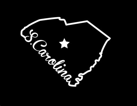 Nd408w State Of South Carolina Script Decal Sticker 55