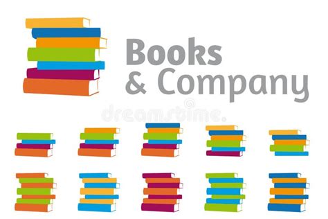 Stacked Books Company Logo Set Royalty Free Stock Image - Image: 34520406