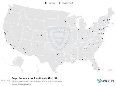 Number of Ralph Lauren locations in the USA in 2024 | ScrapeHero