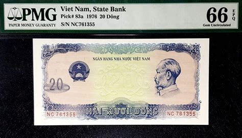 Pmg Gem Epq Vietnam Dong B Note S N Nc Free Note