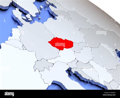 Czech Republic On World Map Stock Photo Alamy