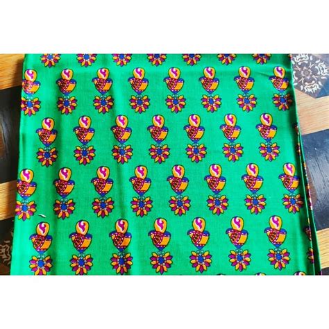 Printed Green Cotton Blouse Fabric At Rs Meter Cotton Blouse