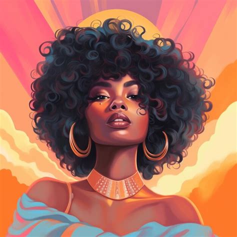 Desenho De Uma Mulher Negra - Imagem de desenho animado de uma bela mulher negra colorida rosto ...