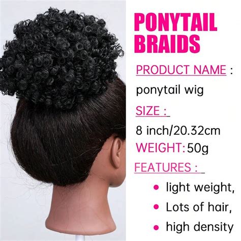 Afro Puff Drawstring Ponytail For Short Kinky Curly Afro Ponytail