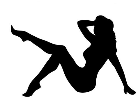 Pin Up Girl Silhouette Free Stock Photo - Public Domain Pictures