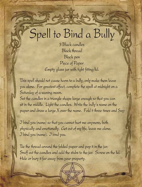 Spell To Bind A Bully For Homemade Halloween Spell Book Halloween Spell Book Halloween