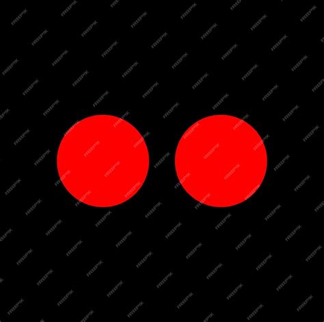 Icono De Vector De Dos Puntos Rojos Del Mismo Tamaño Icono De Puntos