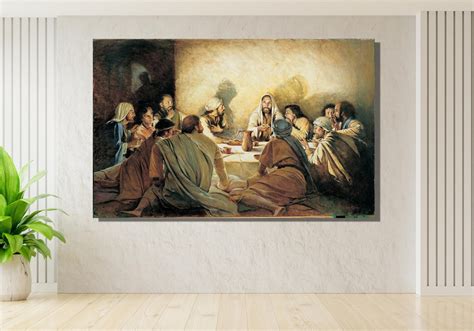 Jesus Last Supper Jesus Christmas Painting Jesus Last Supper Wall Art