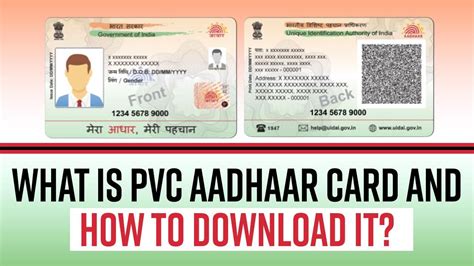 Aadhaar Card Update What Is Pvc Aadhaar Card And What Are It Features