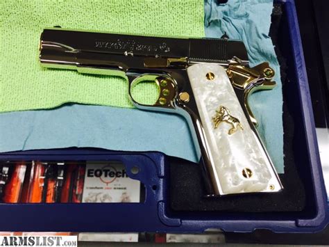 Armslist For Sale Colt 45 1911 Commander Nickel And 24k Gold Plated