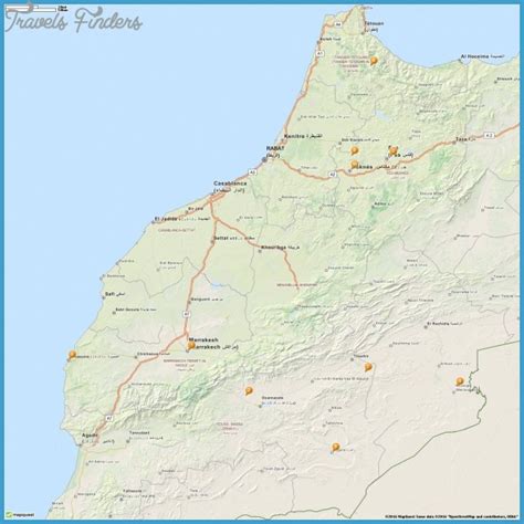 Morocco Map Tourist Attractions - TravelsFinders.Com