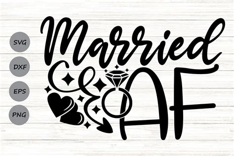 Married Af Svg Just Married Svg Honeymoon Svg Bride And Groom Svg