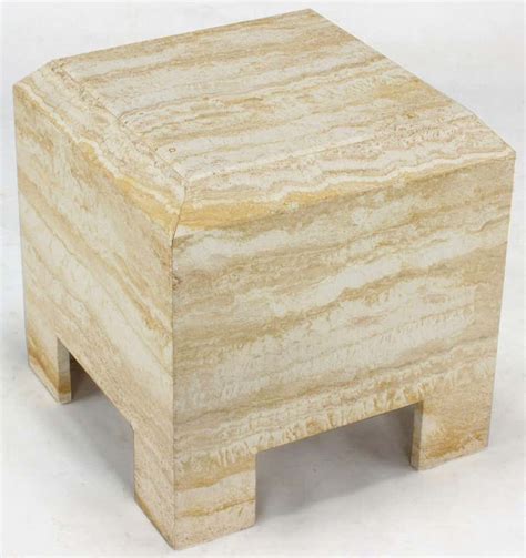 Travertine Side Tables 147 For Sale At 1stdibs