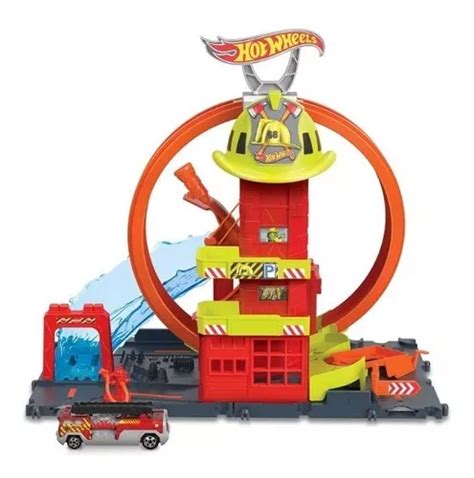 Hot Wheels City Pista De Juguete Súper Estación De Bomberos Envío gratis