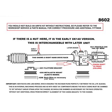 4202 Xk140 And Xk150 Steering Rack Stepped Bolt C8021