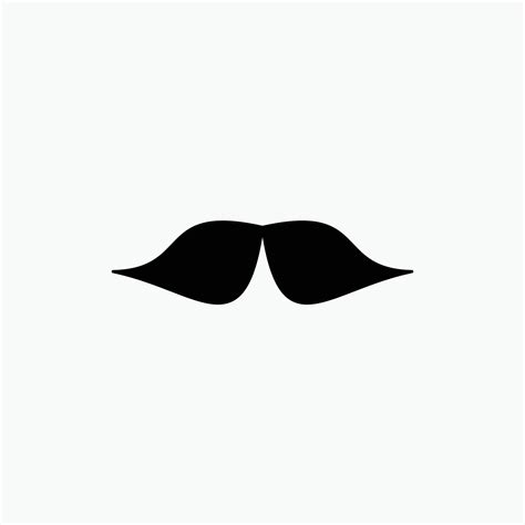 Moustache Hipster Movember Male Men Glyph Icon Vector Isolated