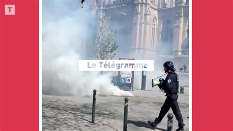 Rennes Personnes La Manifestation Interdite Des Heurts Avec