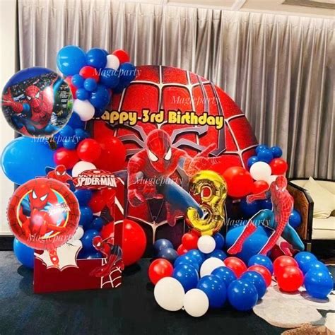 Unids Set Kit De Arco De Guirnalda De Spiderman Pulgadas Globos