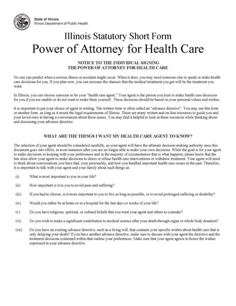 Illinois Power Of Attorney Forms 10 Types Requirements