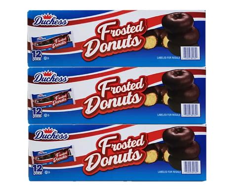 3 Pack Duchess Frosted Donuts 3 Oz 12 Pk