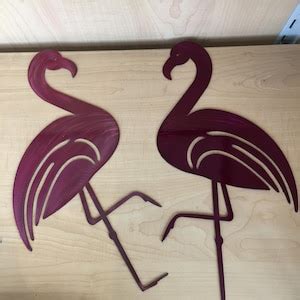 Flamingo Metal Wall Art With Ga Steel Translucent Powder Coat