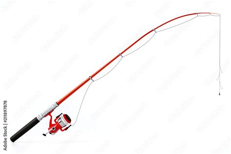 Fishing Rod Isolated On White Background D Illustration Stock