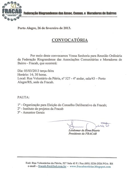 Modelo Carta Convocacao Retorno Trabalho 3F4