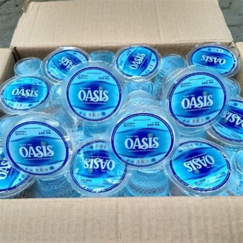 jual oasis gelas air mineral kemasan gelas  ml isi  cup shopee