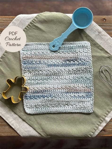 CROCHET PATTERN Pebblebrook Dishcloth Crochet Dishcloth Pattern Etsy