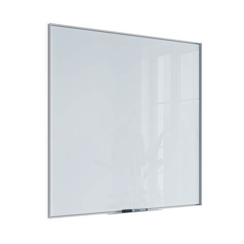 U Brands Glass Non Magnetic Dry Erase Board 36 X 36 Inches White Frosted Surface White