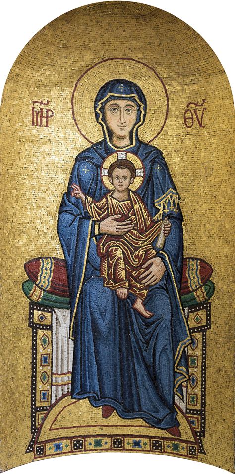 Mother Of God Apse Mosaic Private Chapel Aidan Hart Sacred Icons