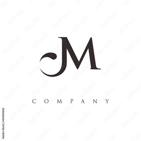 Monogram JM Logo Design Vector Stock Vektorgrafik Adobe Stock