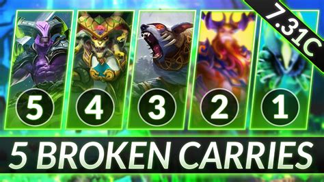 NEW 5 MOST BROKEN CARRY Heroes Of PATCH 7 31C Late Game Carries