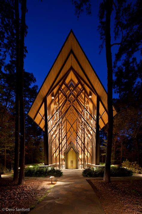 Anthony Chapel At Night By Dero Sanford Anthony Chapel Hot Springs Arkansas Church Architecture