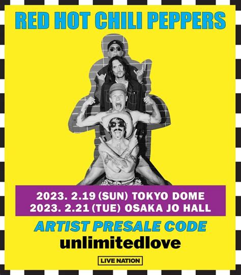 Event Red Hot Chili Peppers 19 02 2023 Tokyo Tokyo Dome Japan