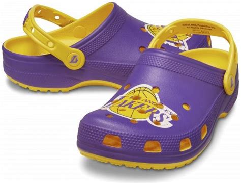 Damskie Buty Chodaki Klapki Crocs Classic Nba Los Angeles Lakers Clog