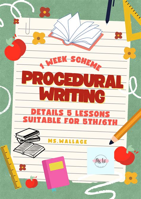 Mash 5th 6th Class 1 Week Literacy Scheme Procedural Writing